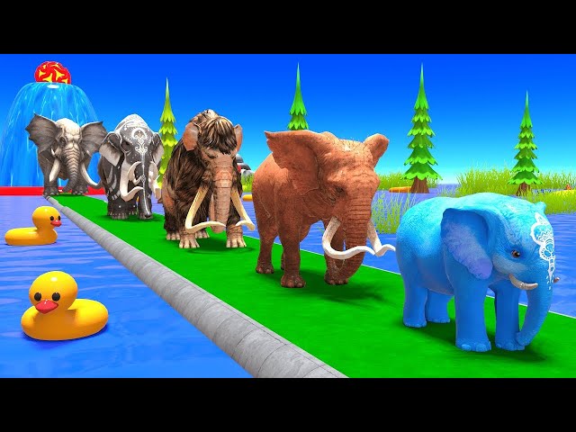 Video thumbnail for Long Slide Game With Cow Elephant Gorilla Hippopotamus Tiger 3d Animal Game Funny 3d Animals
