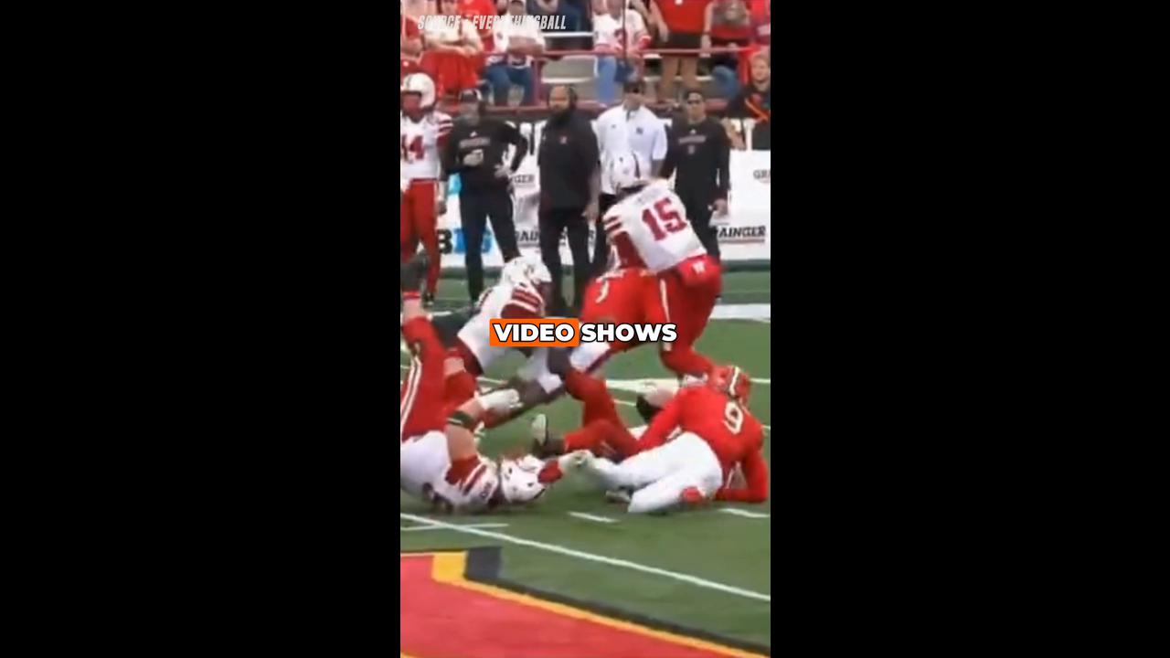 Video thumbnail for Maryland Player Slammed for Brutal Late Hit on Injured Nebraska QB Dylan Raiola