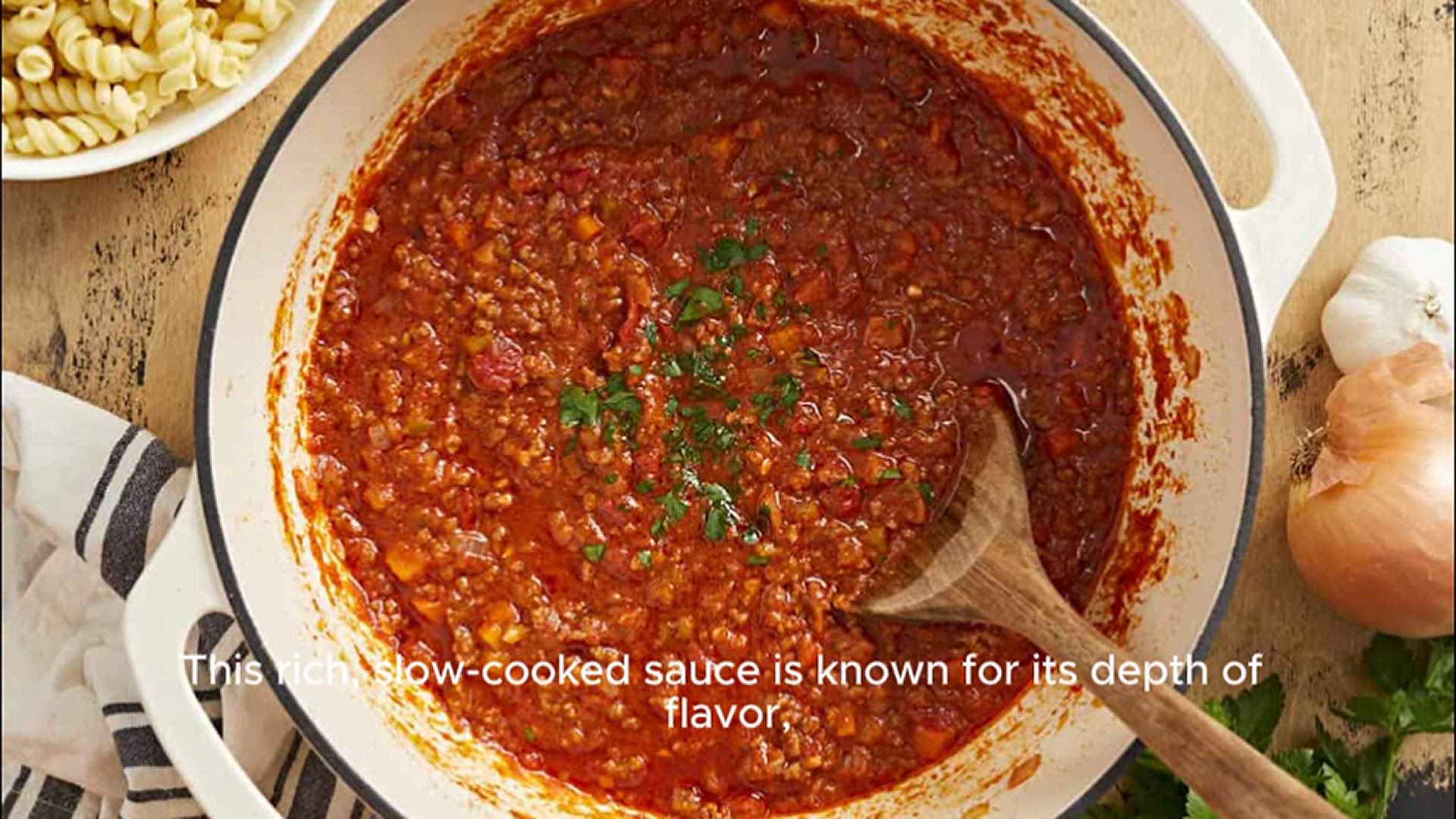 Video thumbnail for Bolognese sauce recipe