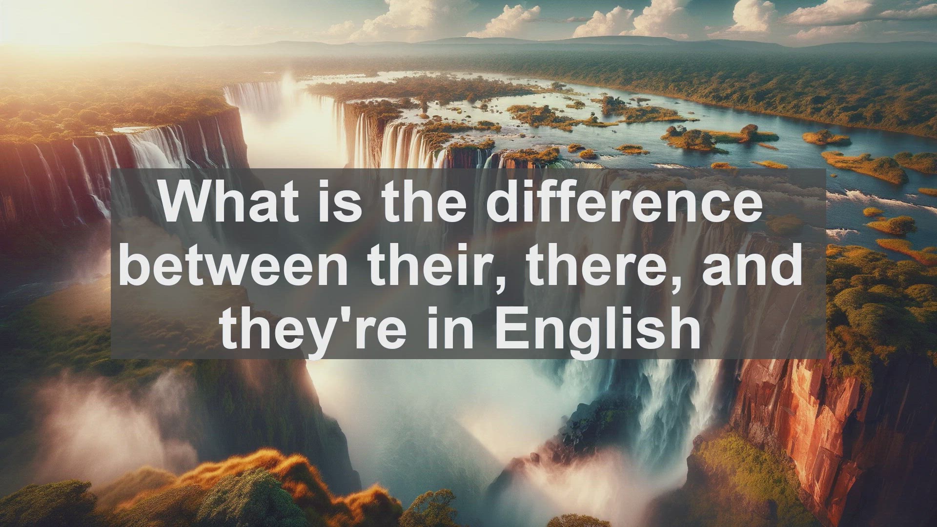 'Video thumbnail for What is the difference between their there and theyre in English?'