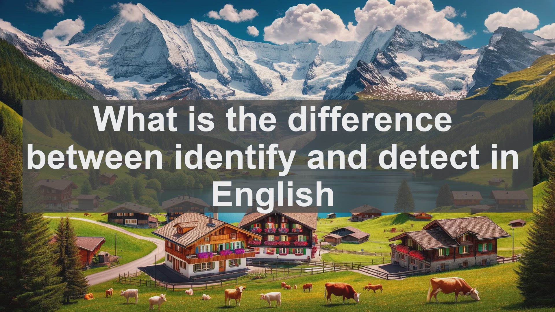 'Video thumbnail for What is the difference between identify and detect in English?'