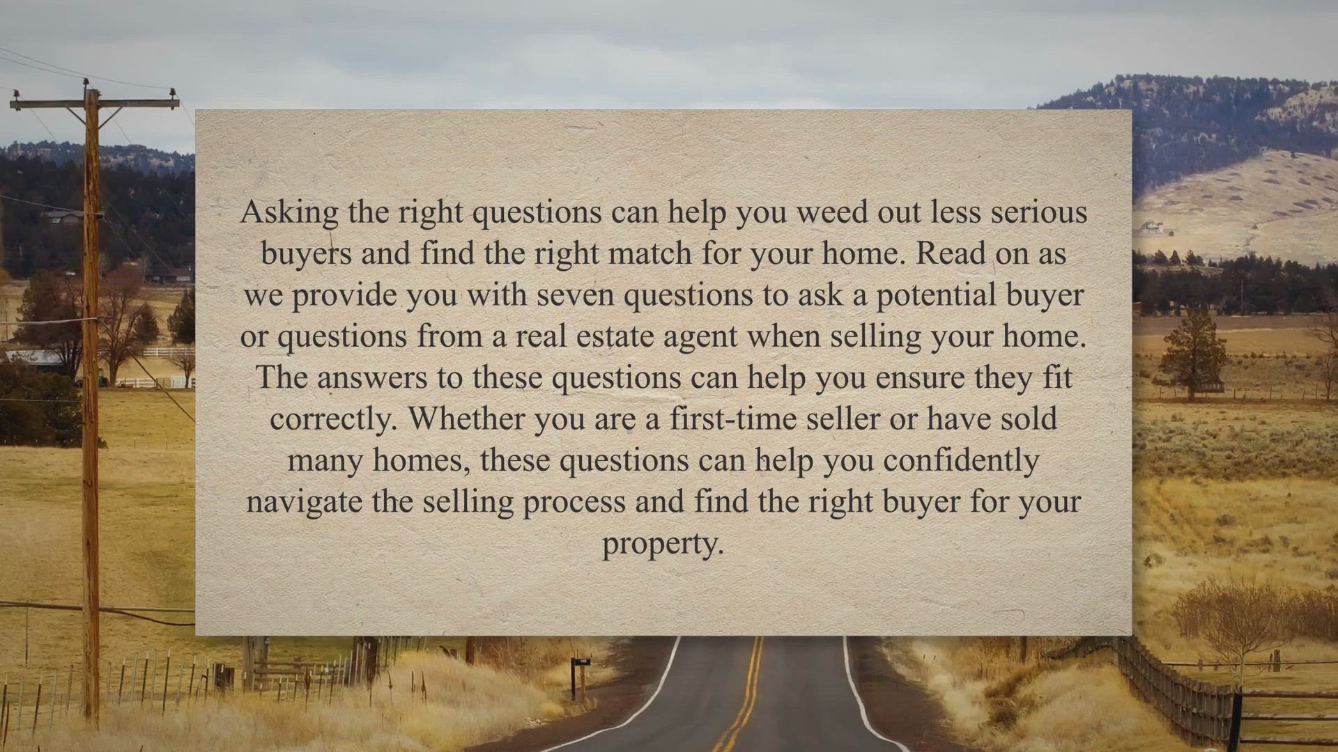 'Video thumbnail for 7 Questions To Discover About A Potential Buyer In Selling Your Home'