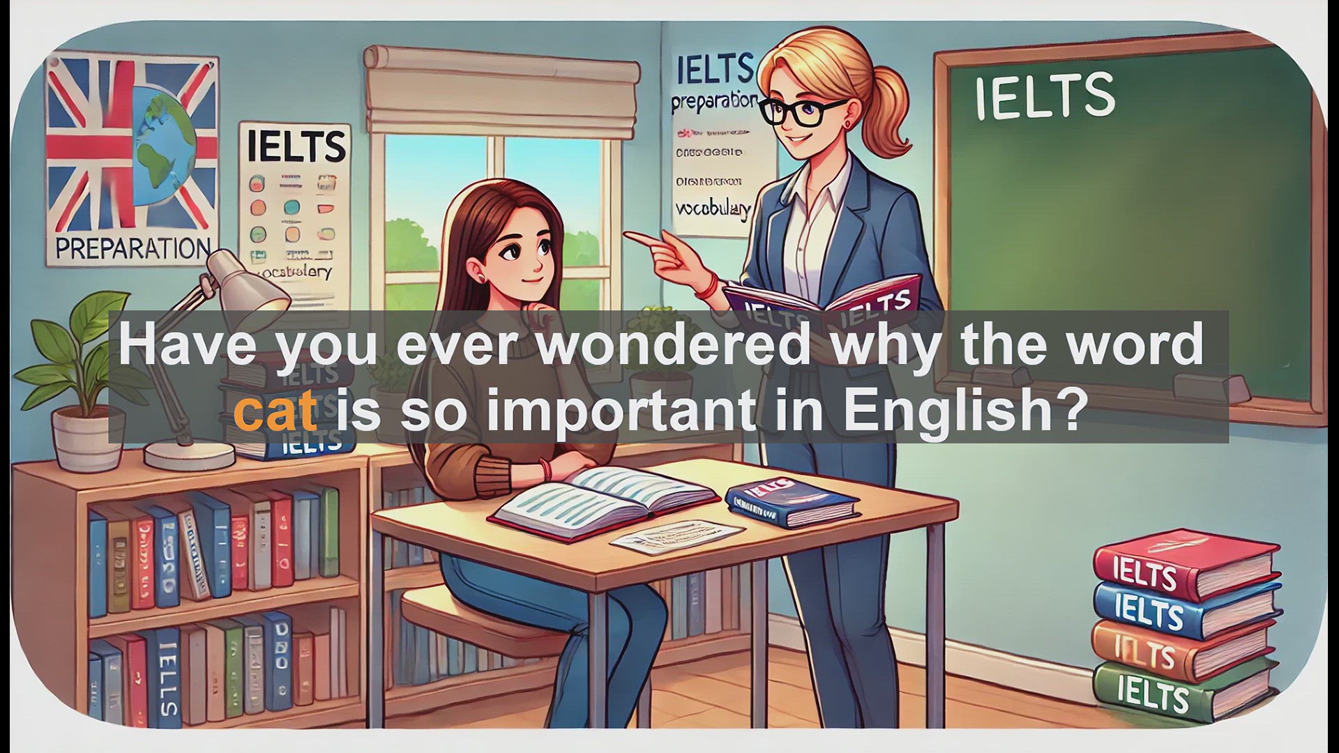 'Video thumbnail for 2500 Must Know IELTS 5.5 Vocabulary - Understanding the Word 'Cat' for IELTS: Definition, Usage, and Examples'