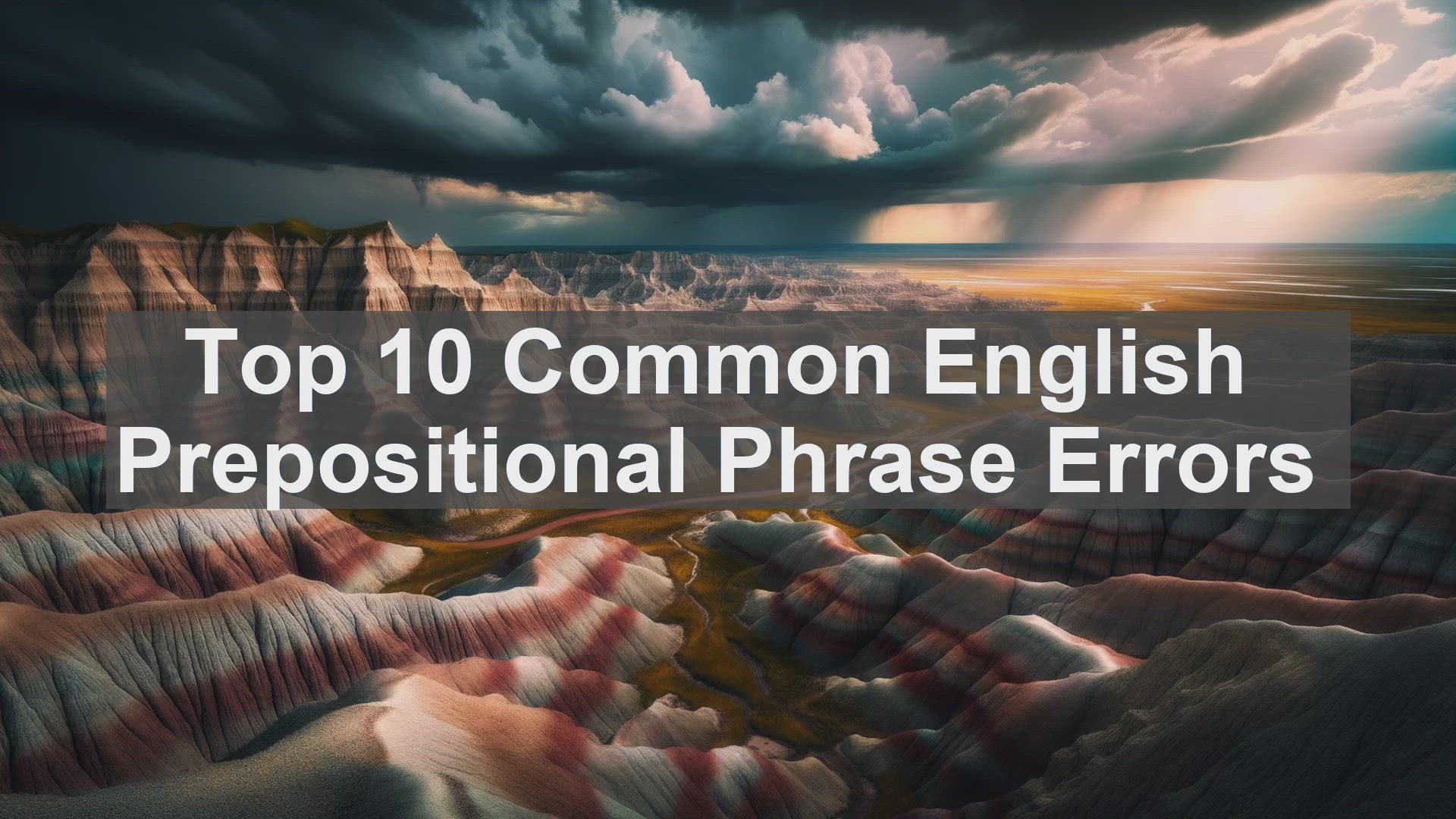 'Video thumbnail for Top 10 Common English Prepositional Phrase Errors'
