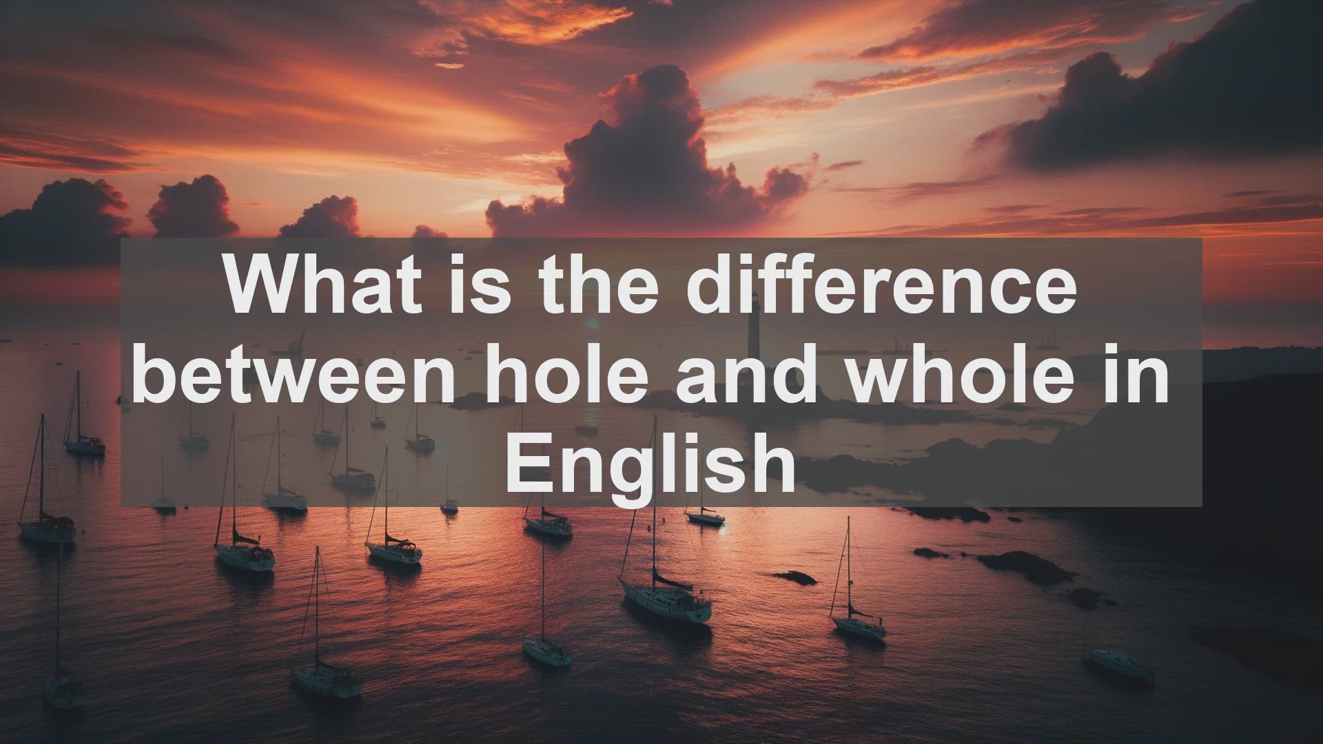 'Video thumbnail for What is the difference between hole and whole in English?'