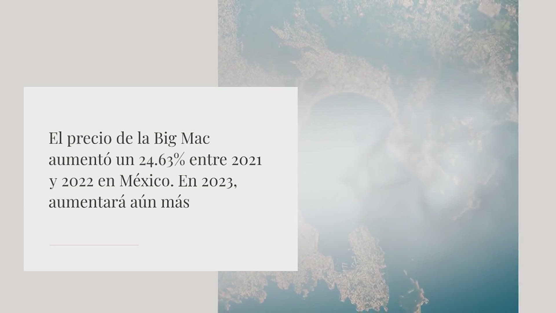 Video thumbnail for El precio de la Big Mac aumentó un 24.63% entre 2021 y 2022 en México. En 2023, aumentará aún más