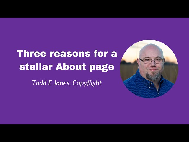 Video thumbnail for Three reasons for a stellar About page -