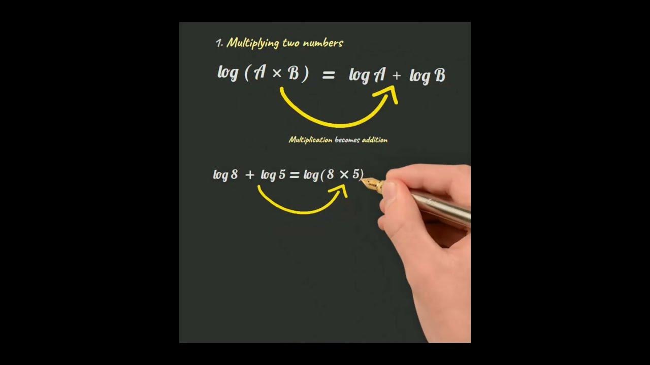 'Video thumbnail for Improve at Laws of Logarithms and Exponents - Log Base  | Algebra'