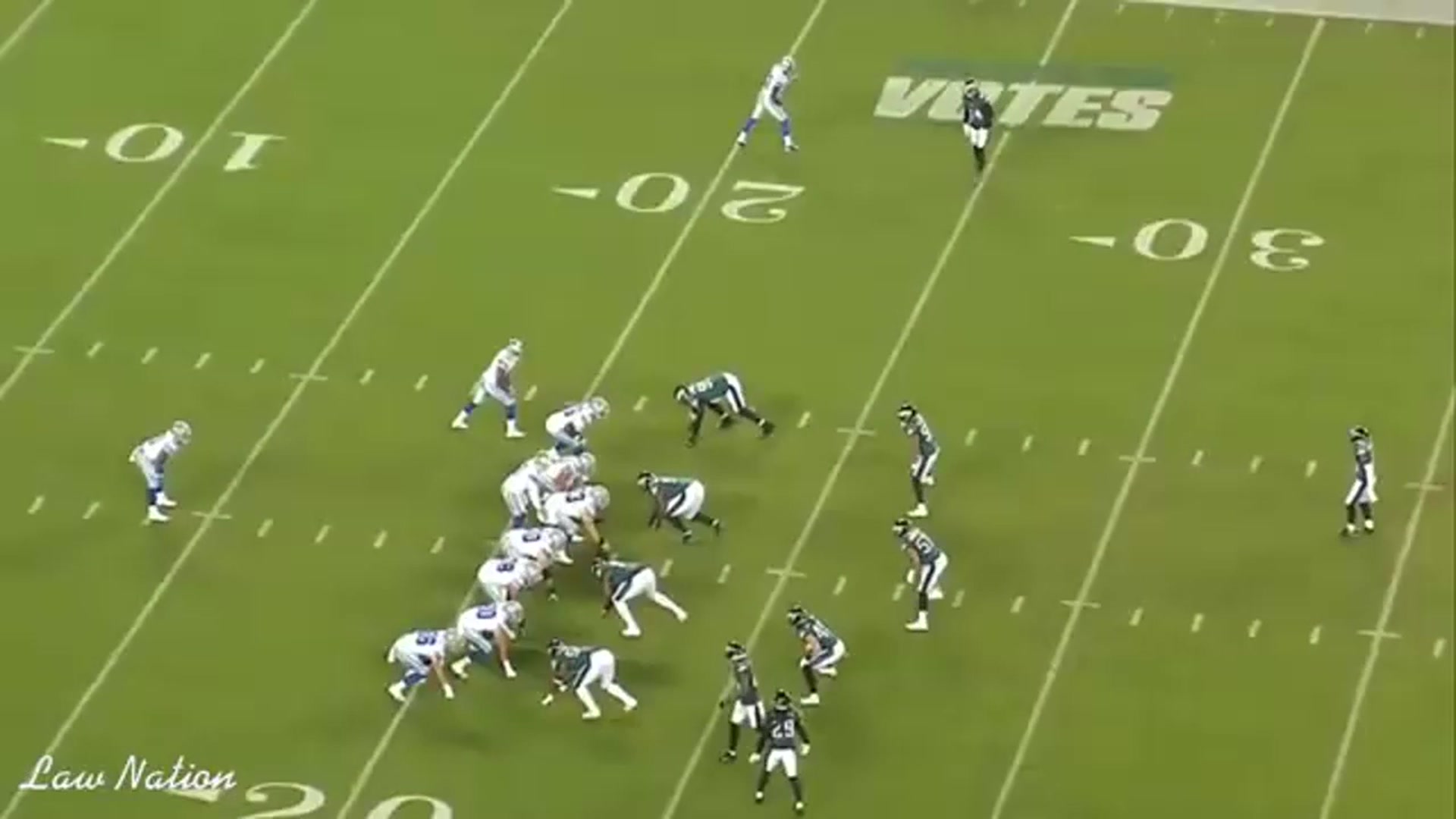 'Video thumbnail for law nation sports: dallas cowboys vs philadelphia eagles film session: zeke, dinucci, and offensive strategy'
