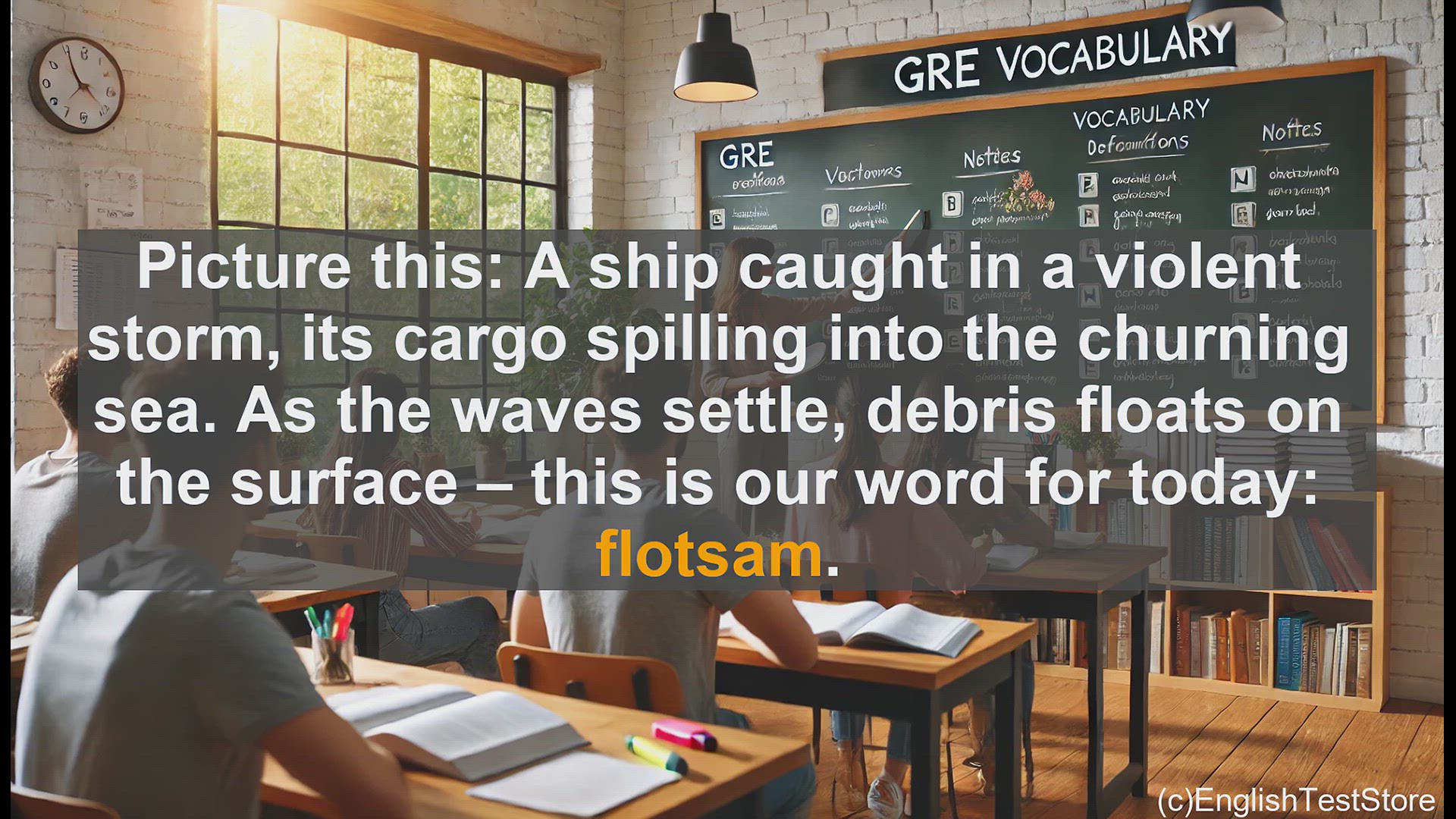 'Video thumbnail for GRE Vocabulary Lesson: Flotsam - Adrift on the Waves'