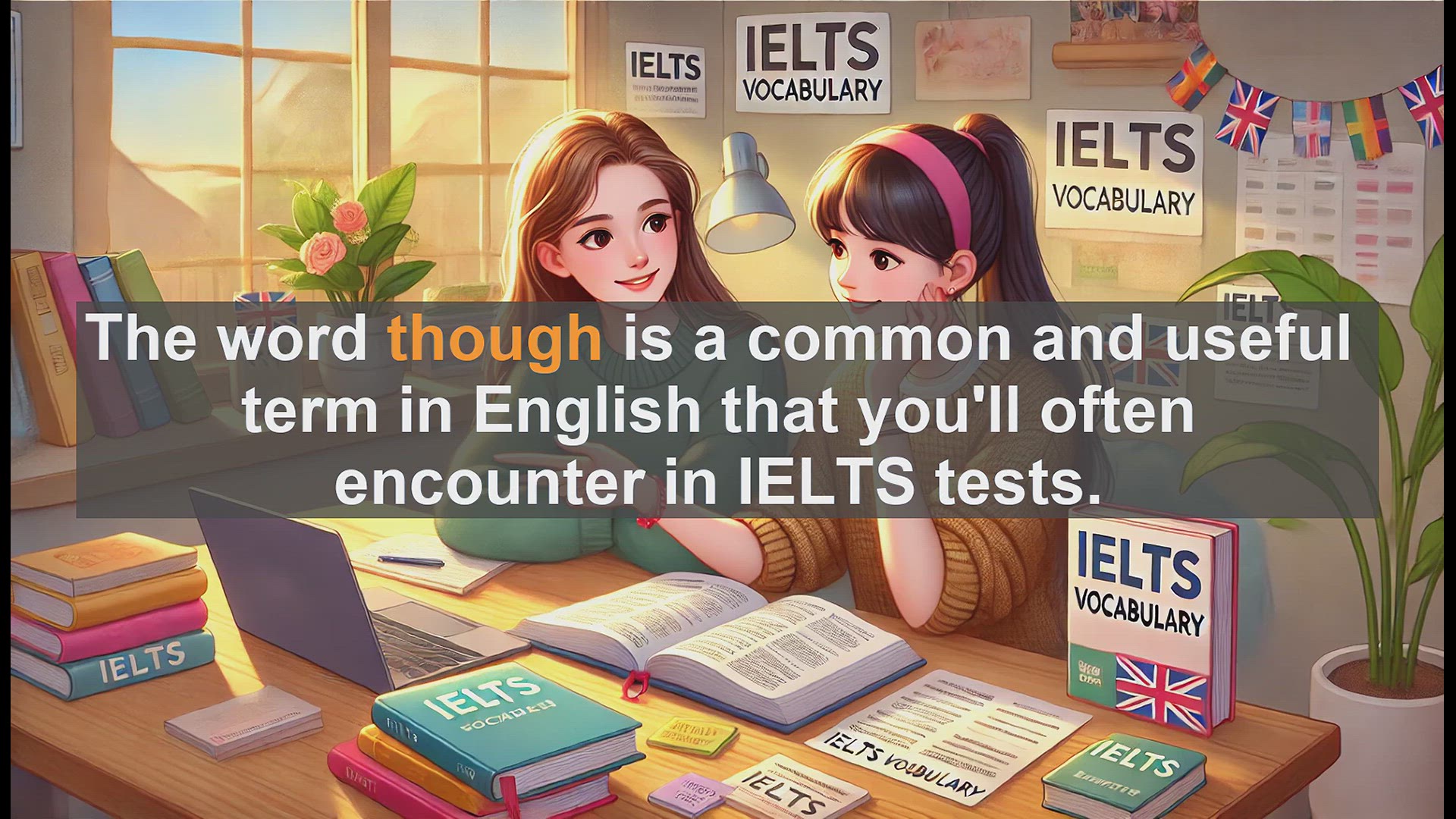 'Video thumbnail for 2500 Must Know IELTS 5.5 Vocabulary - Understanding 'Though': Meaning, Usage, and IELTS Tips'