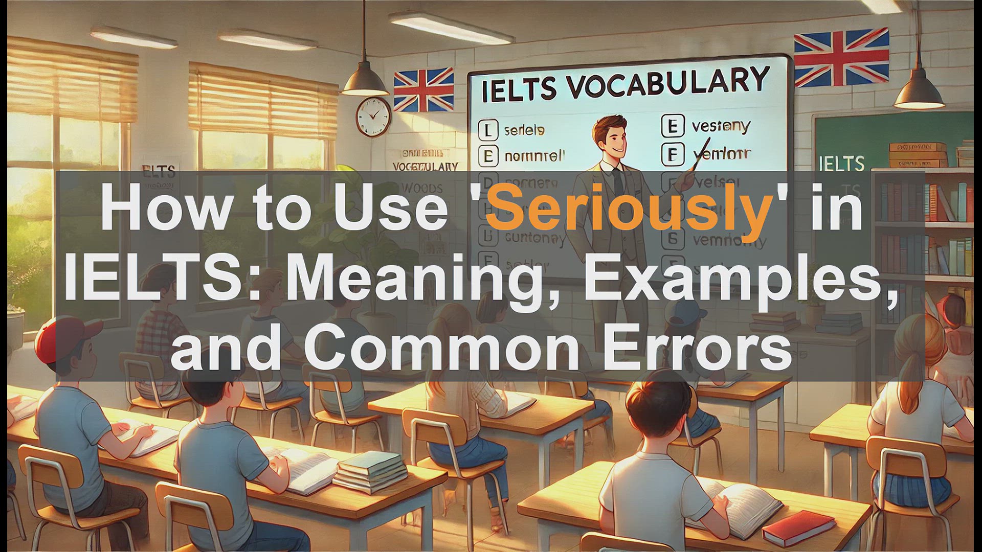 'Video thumbnail for 2500 Must Know IELTS 5.5 Vocabulary - How to Use 'Seriously' in IELTS: Meaning, Examples, and Common Errors'