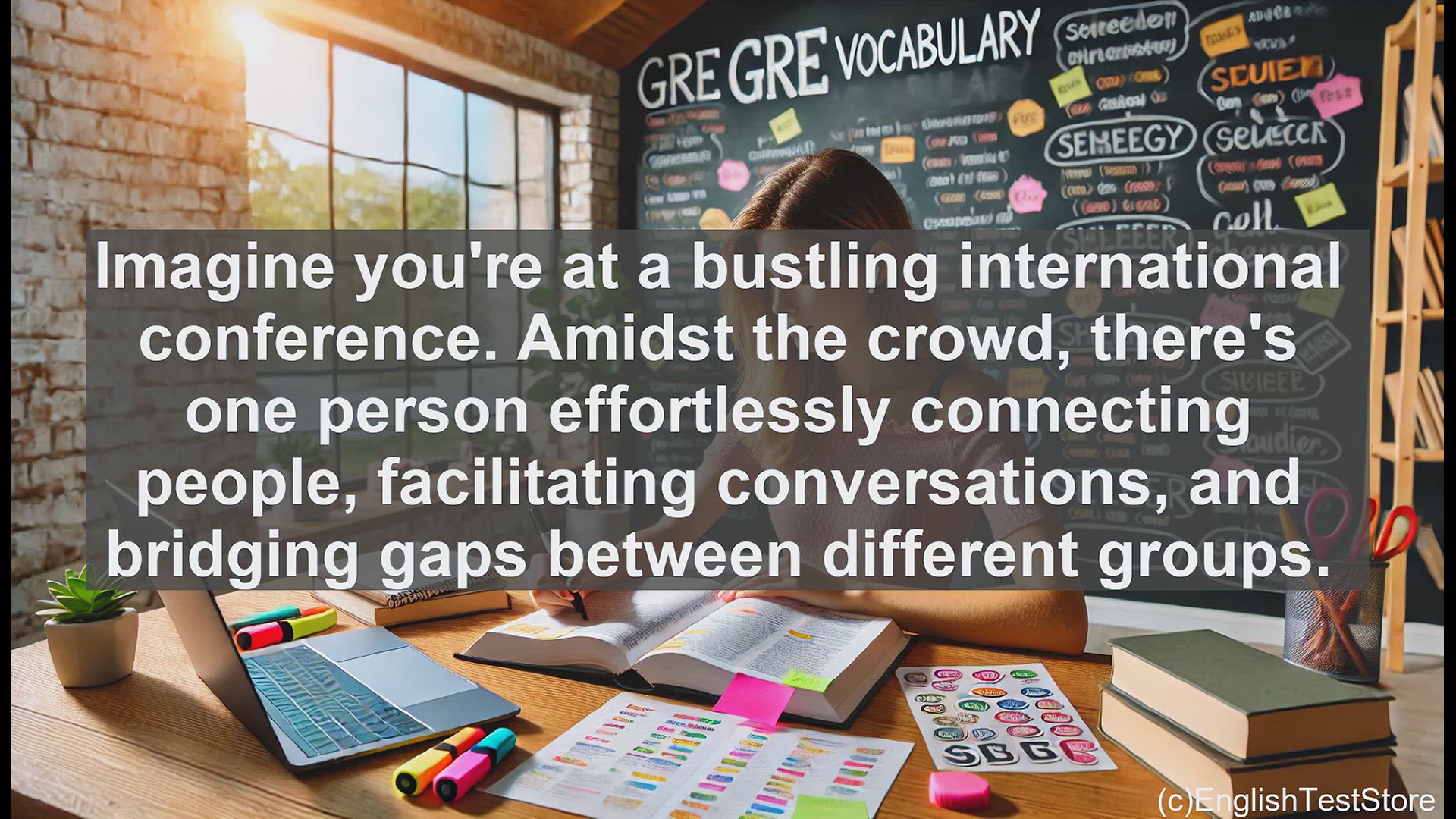 'Video thumbnail for GRE Vocabulary Lesson: The Art of Connecting - Mastering the Role of Liaison'