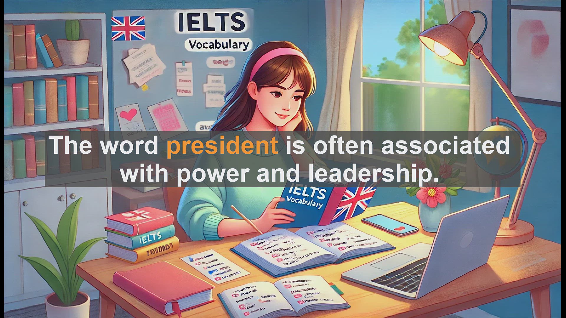 'Video thumbnail for 2500 Must Know IELTS 5.5 Vocabulary - Understanding the Word 'President': A Guide for IELTS and Everyday English'