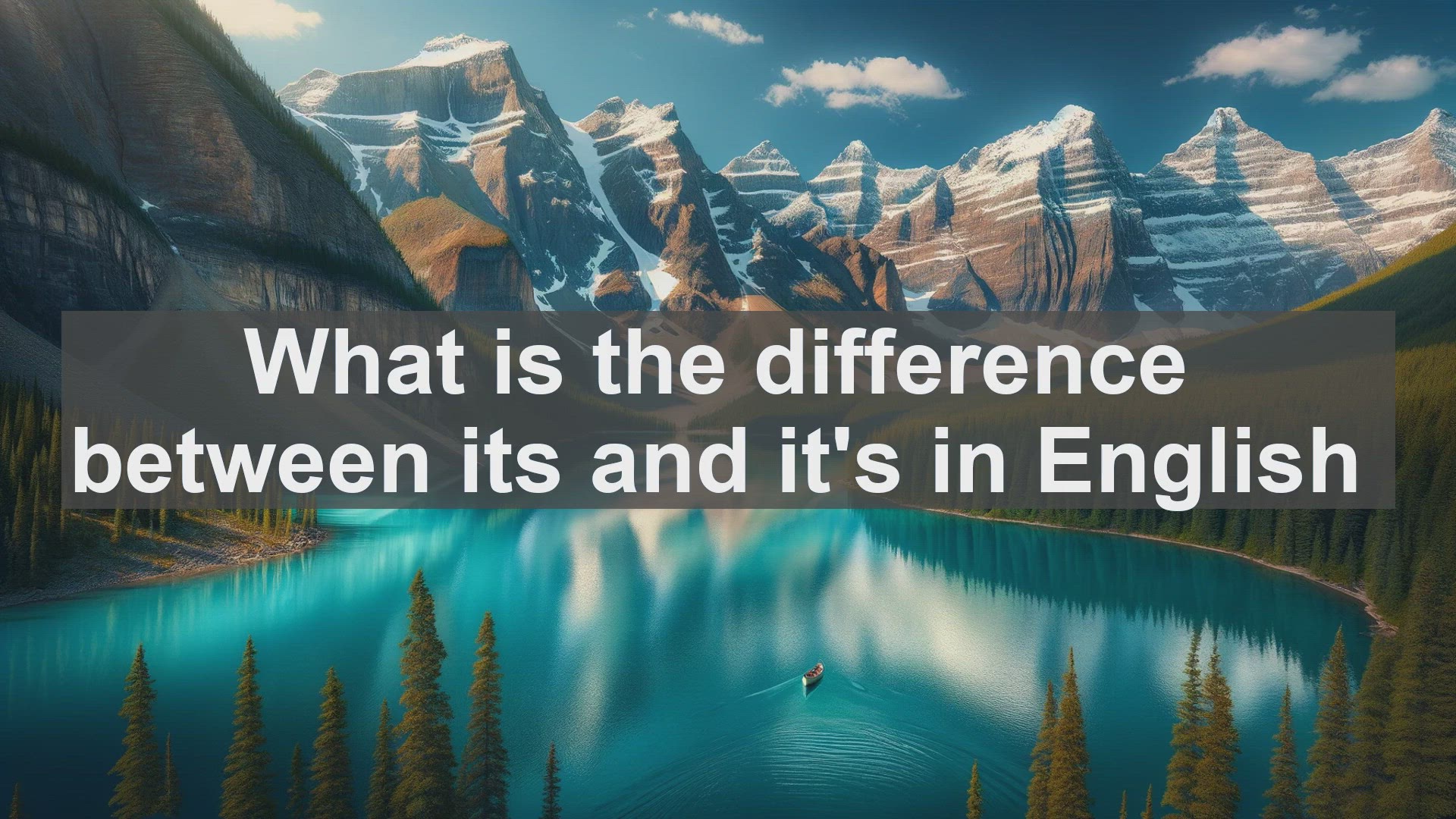 'Video thumbnail for What is the difference between it's and its in English?'