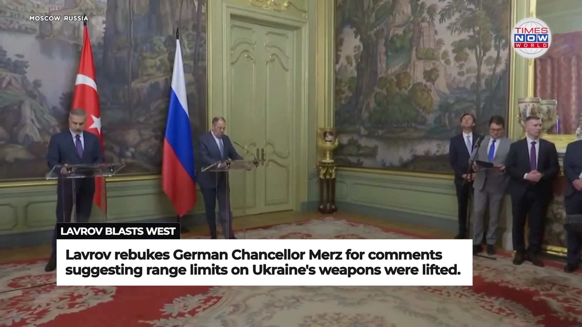 'Video thumbnail for Lavrov on Germany’s Taurus Missiles: Approval for Ukraine’s Long-Range Strikes? | Times Now World'