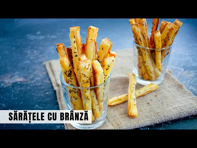 'Video thumbnail for Rețeta de sărățele (saleuri) cu brânză și chimen care se desfac în mii de foițe | Bucate Aromate'