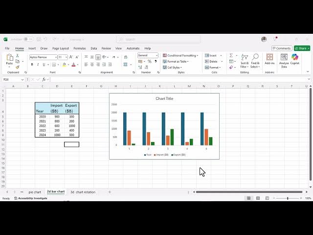Video thumbnail for How To Rotate Charts in Excel