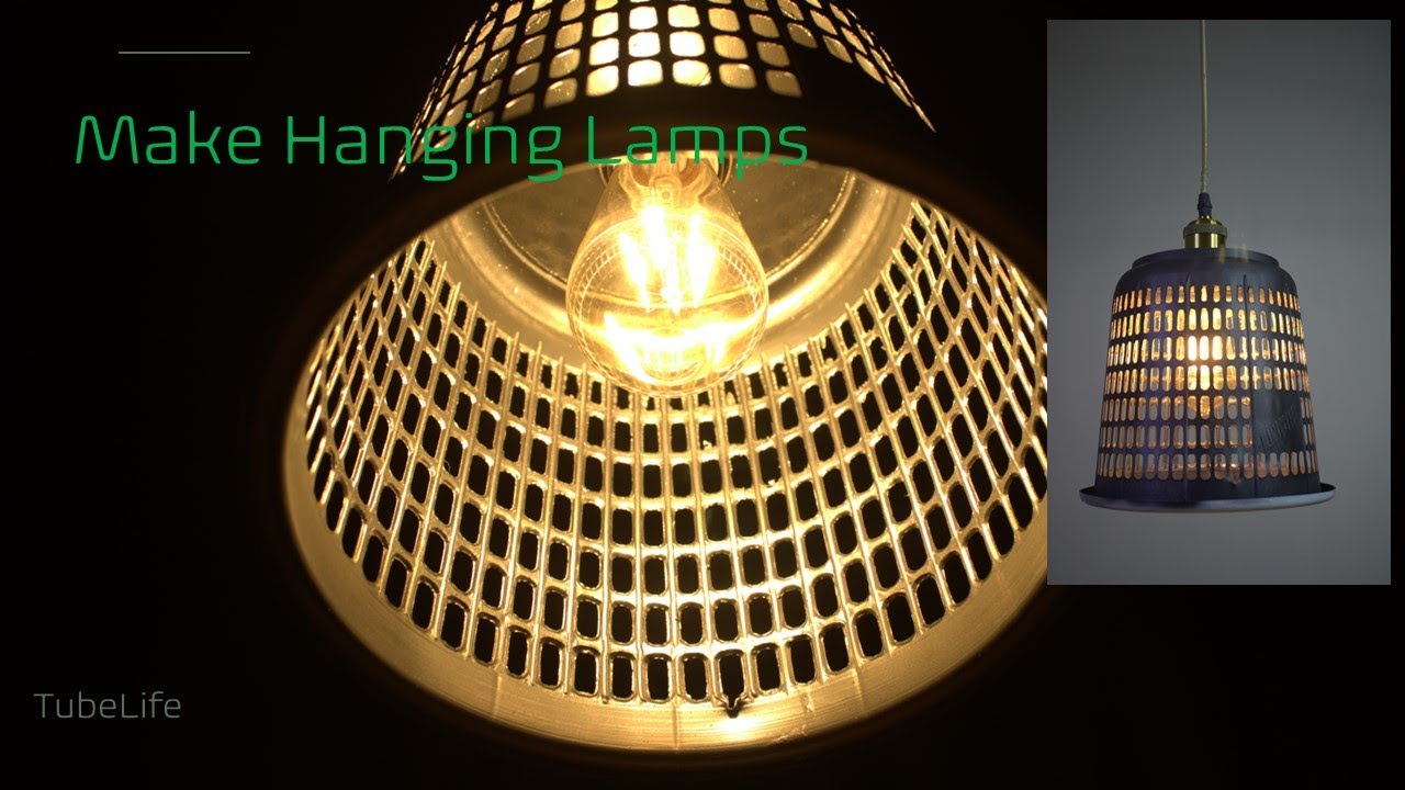 Video thumbnail for How to Make DIY Beautiful Hanging Fancy Pendent Light Using Basket at Home | Tubelife