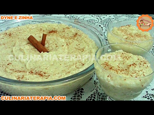 'Video thumbnail for Arroz Doce Cremoso com Açúcar Mascavo - Culinária Terapia por Dyne e Zinha'