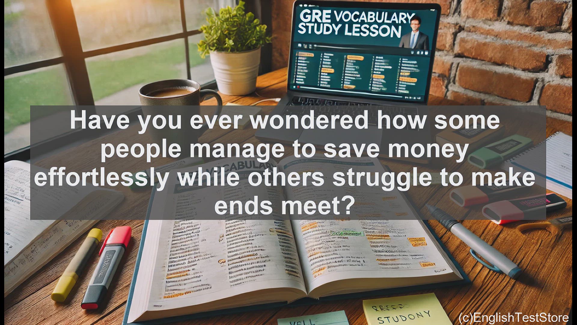 'Video thumbnail for GRE Vocabulary Lesson: Unlocking the Power of Frugality - A Path to Financial Freedom'