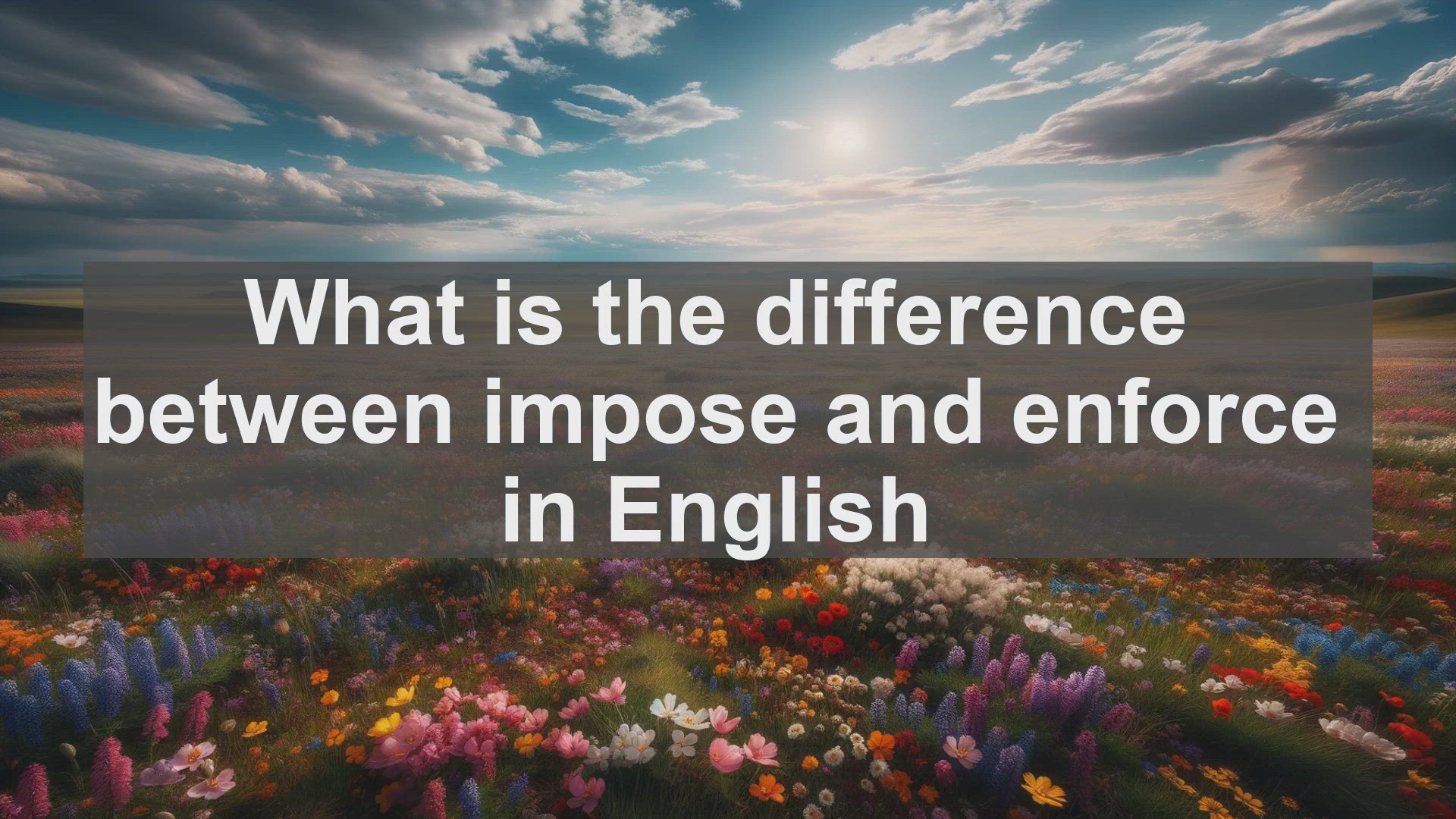 What is the difference between impose and enforce in English?