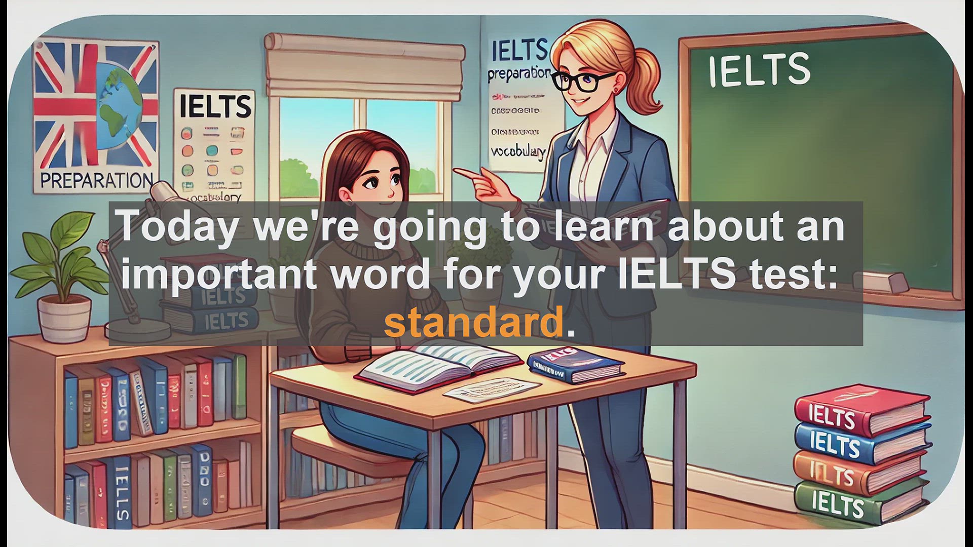 'Video thumbnail for 2500 Must Know IELTS 5.5 Vocabulary - IELTS Vocabulary: Understanding and Using 'Standard''