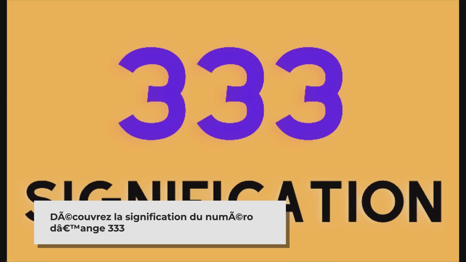 'Video thumbnail for 333 signification numéro d’ange 333'
