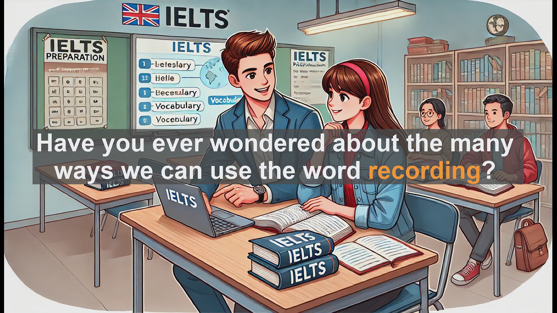 'Video thumbnail for 2500 Must Know IELTS 5.5 Vocabulary - Understanding 'Recording': A Key IELTS Vocabulary Word'