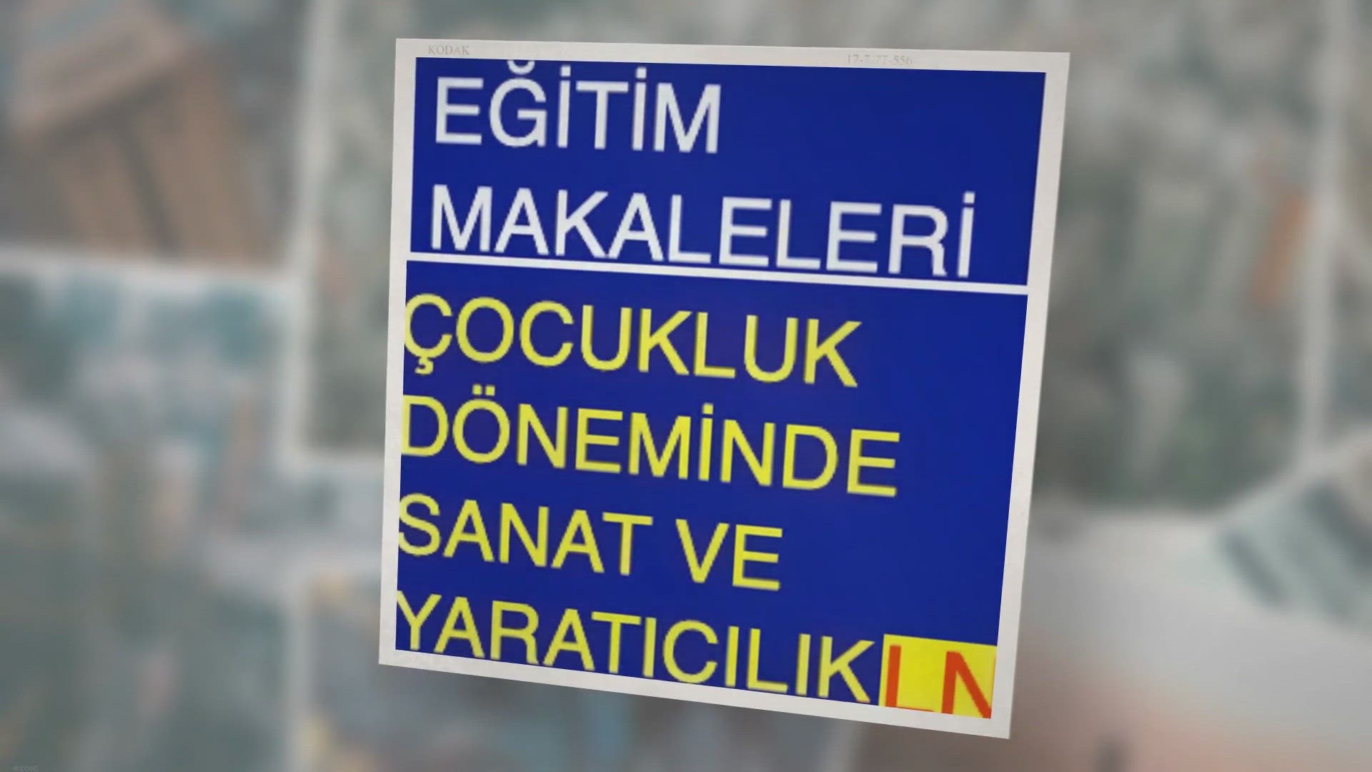 'Video thumbnail for Çocukluk Döneminde Sanat ve yaratıcılık'