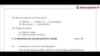 Video thumbnail for 11th French Public Exam March 2019 - Model Question Papers (SET 1) | Team Aspirants