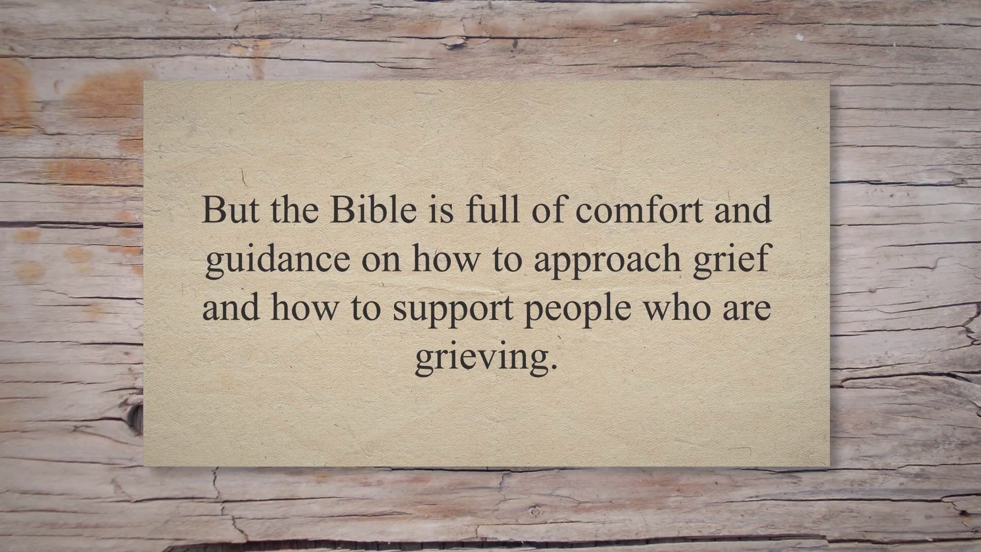 'Video thumbnail for What does the Bible say about Grief'