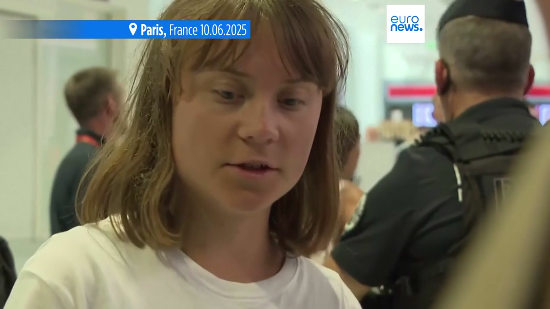 'Video thumbnail for Israel deports Greta Thunberg and three other activists Gaza aid boat'
