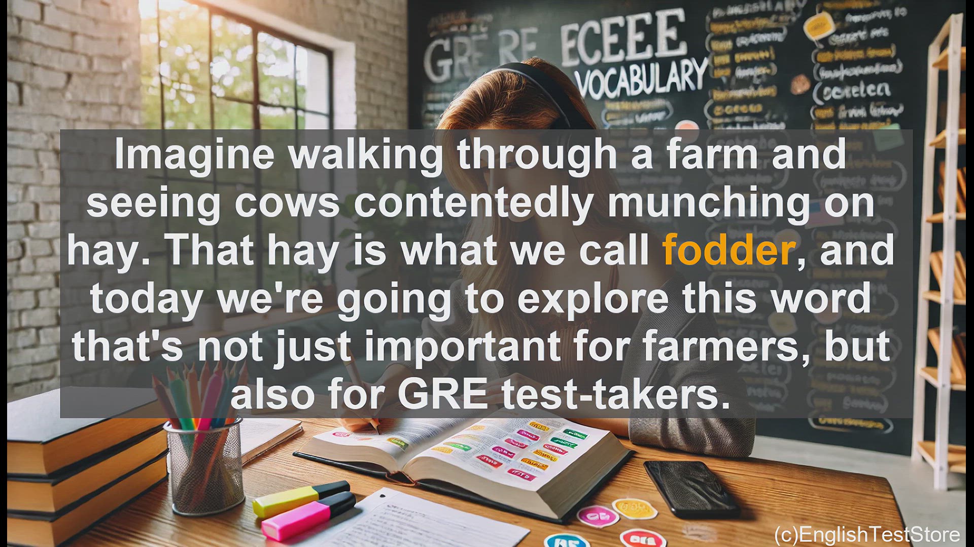 'Video thumbnail for GRE Vocabulary Lesson: Exploring the Versatile Word 'Fodder''