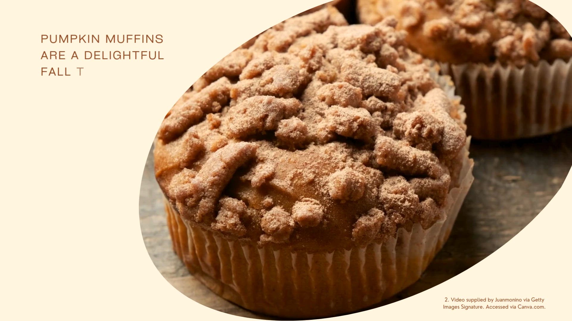 'Video thumbnail for Pumpkin Muffins Recipe'