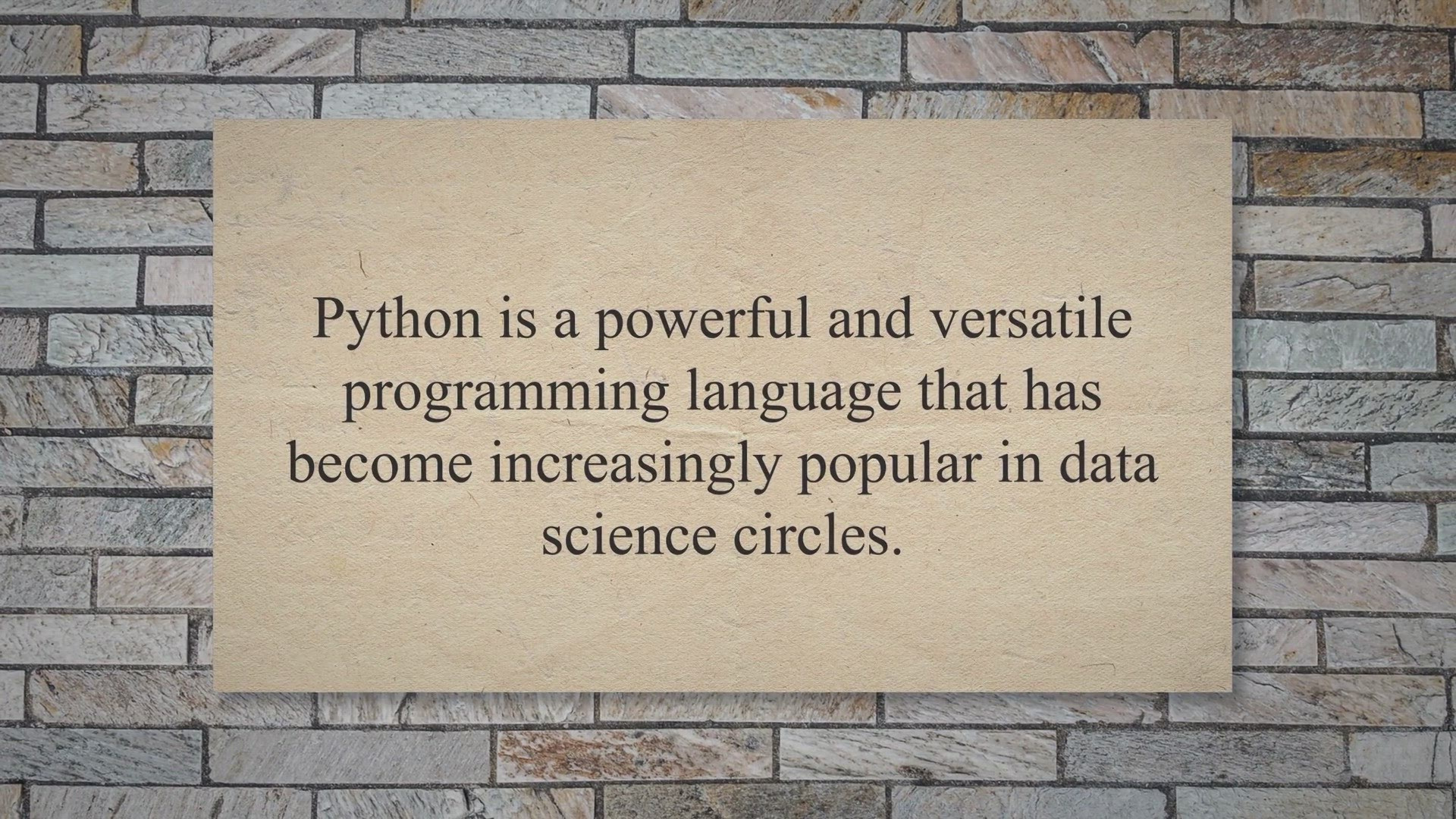 'Video thumbnail for Exploring the Benefits and Challenges of Python for Data Science'