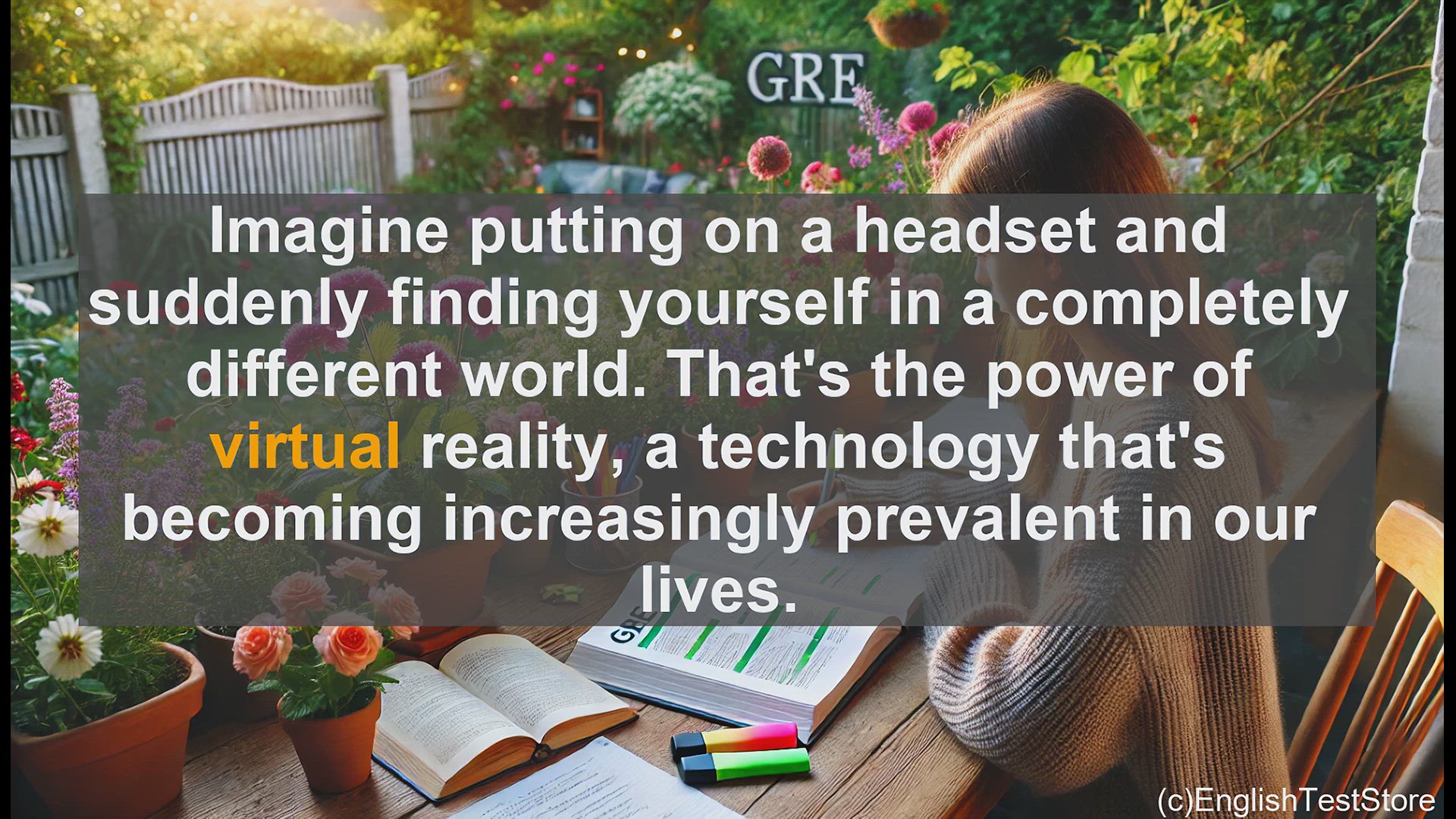 'Video thumbnail for GRE Vocabulary Lesson: Exploring the Power of Virtual Reality'