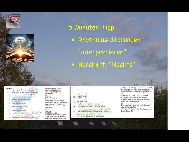 'Video thumbnail for Störstellen im Rhythmus "interpretieren", also schauen, ob sie "sinnvoll" sind - Borchert, "Nachts"'