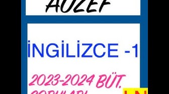 'Video thumbnail for İngilizce -1 2023-2024 Bütünleme Soruları'