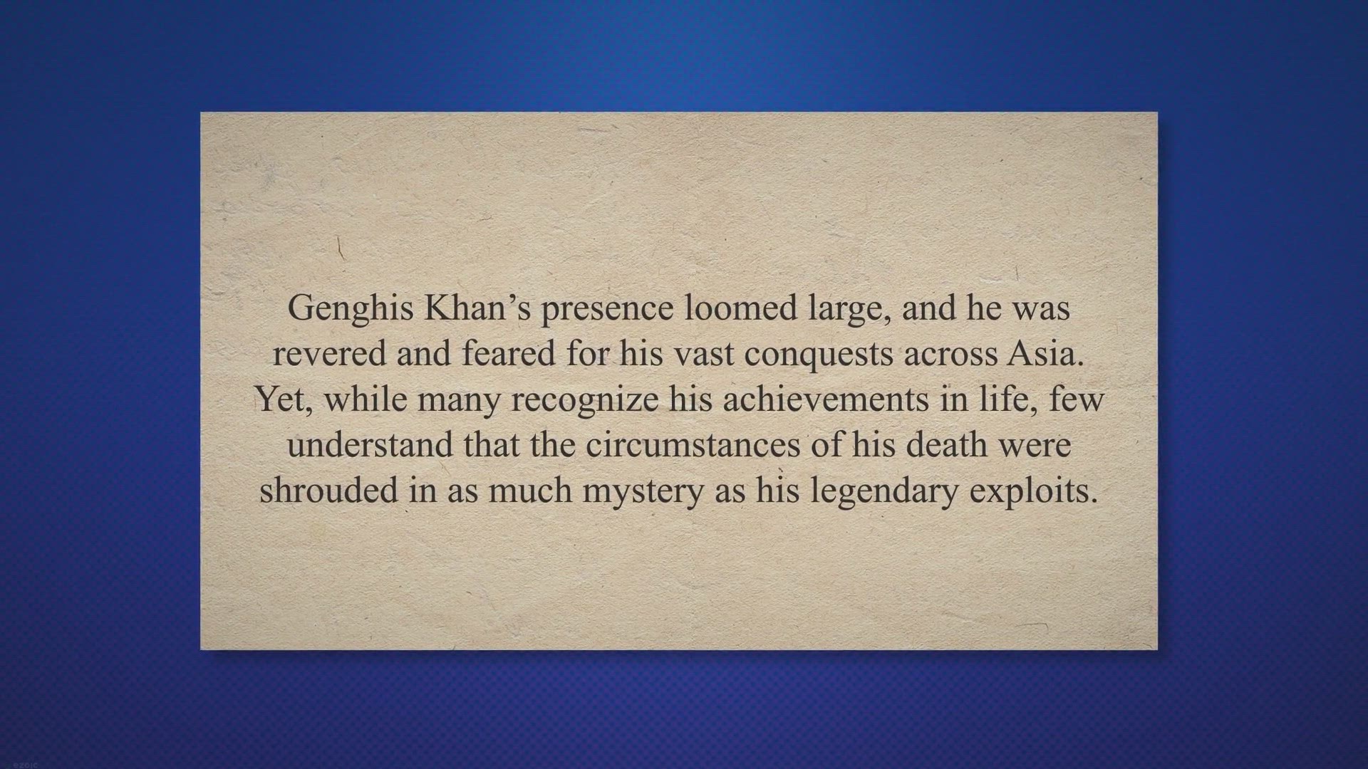 'Video thumbnail for Death Of Genghis Khan: The Conqueror’s Mysterious Death'