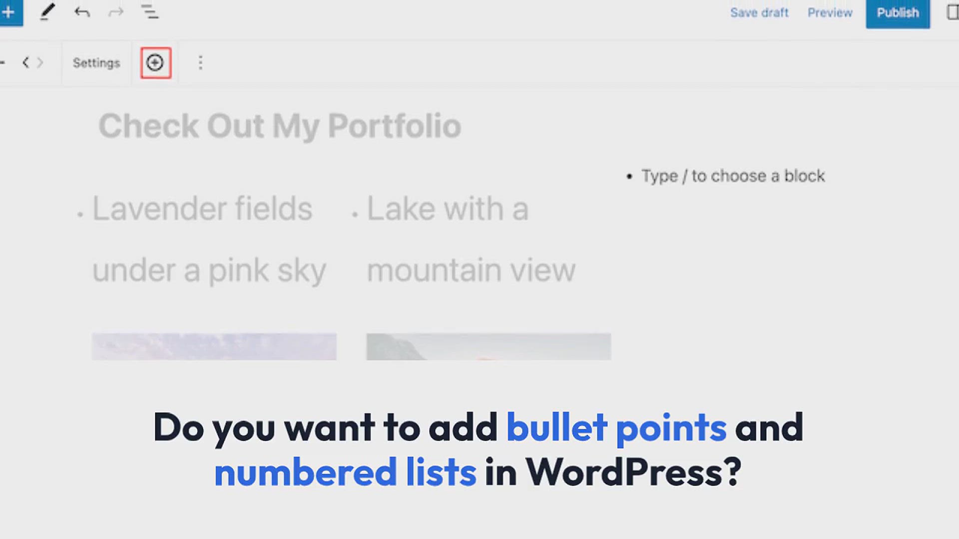 'Video thumbnail for How to Easily Add Bullet Points & Numbered Lists in WordPress'
