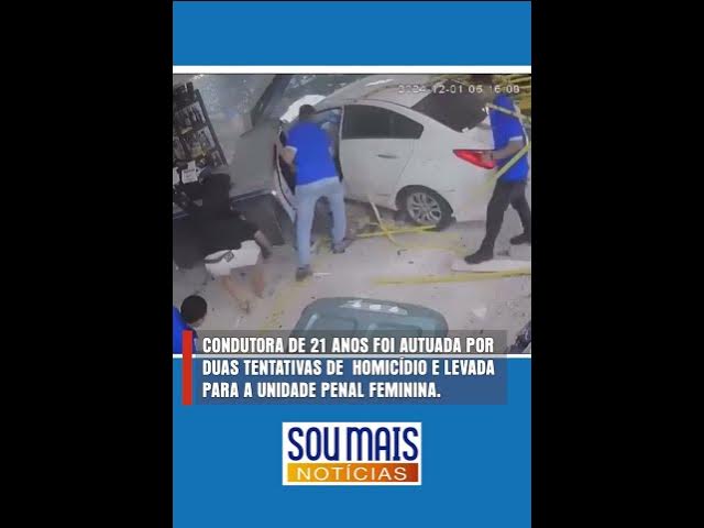 'Video thumbnail for Carro invade distribuidora de bebidas e atinge funcionários no centro de Palmas'