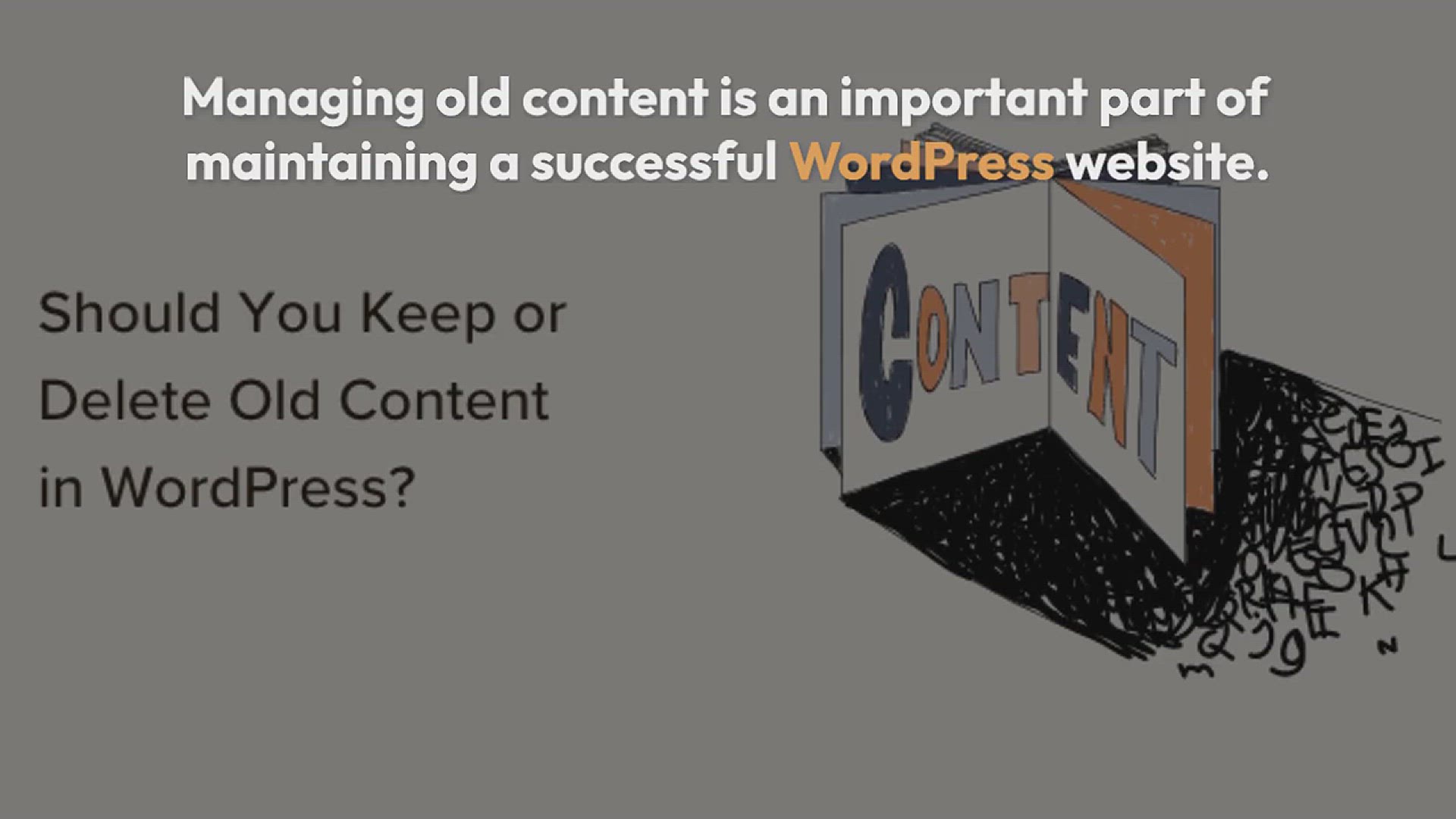 'Video thumbnail for Should You Keep or Delete Old Content in WordPress? (Expert Opinion)'