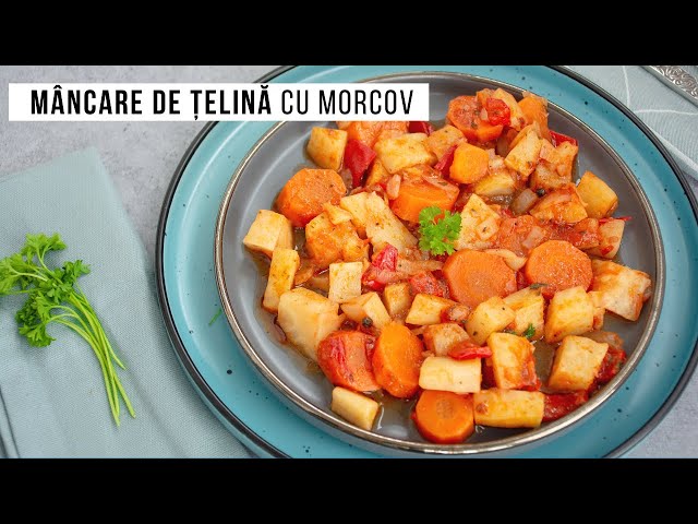 'Video thumbnail for Mâncare de post cu țelină și morcovi. Ghiveci de legume | Bucate Aromate'