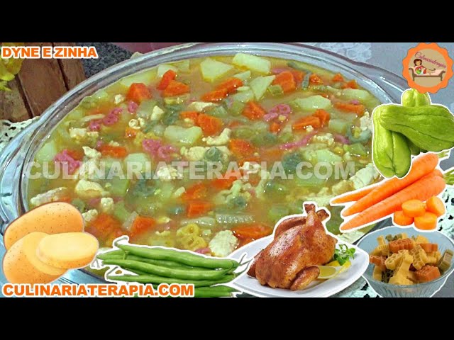 'Video thumbnail for Como Fazer Sopa de Legumes com Frango e Macarrão'
