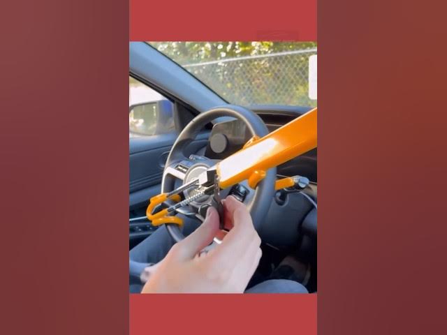 Video thumbnail for Heavy Duty Antitheft Steering Wheel Lock #shorts #ytshorts