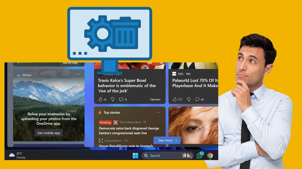 'Video thumbnail for How to Completely Uninstall Widgets Feature from Windows 11 | GearUpWindows Tutorial'