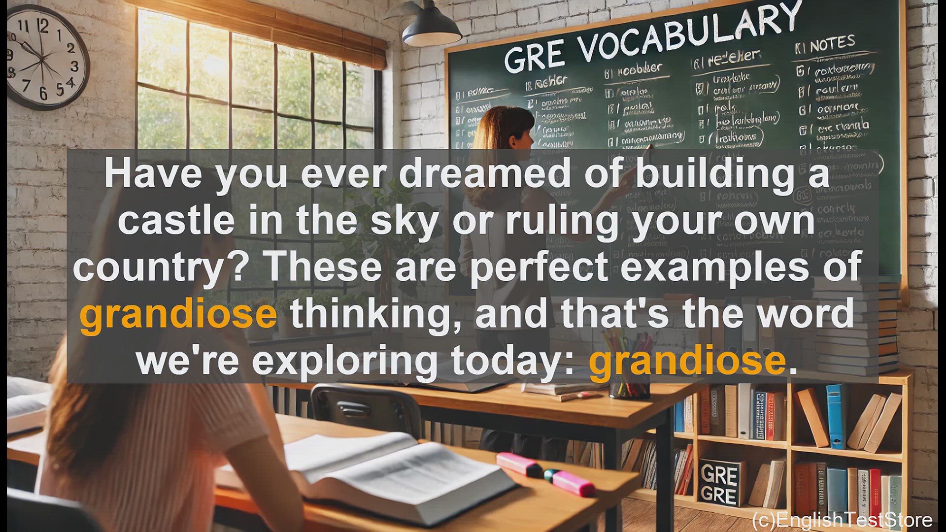 'Video thumbnail for GRE Vocabulary Lesson: Exploring the Meaning of Grandiose'
