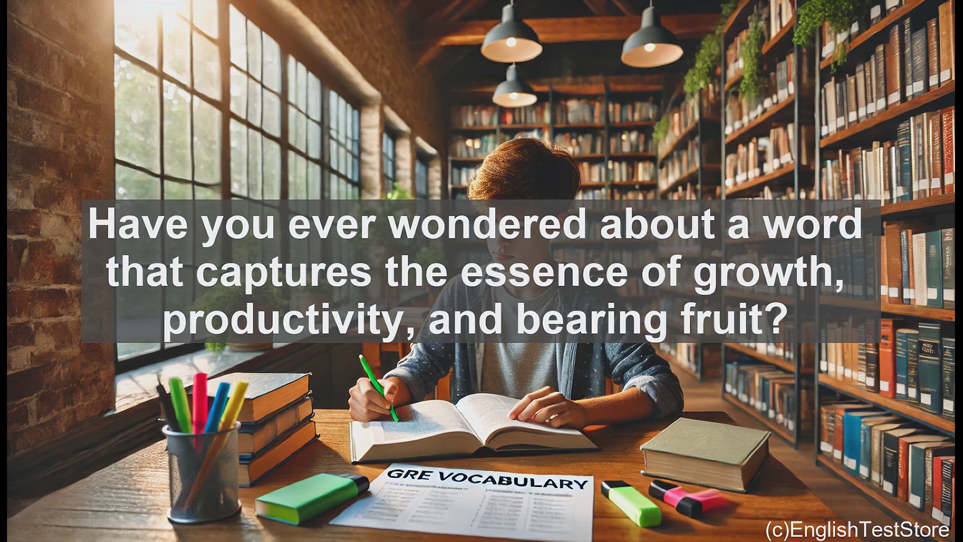 'Video thumbnail for GRE Vocabulary Lesson: Exploring the Fruitful Potential of the Word 'Fructify''