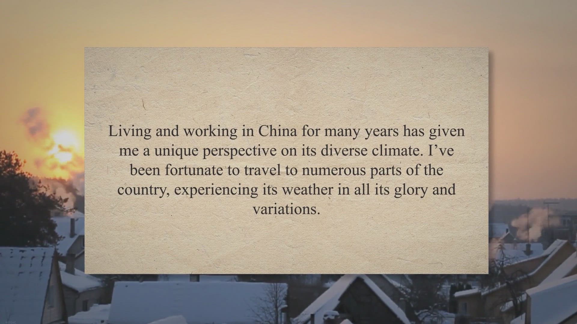 'Video thumbnail for Does It Snow In China? And Other Weather Facts'